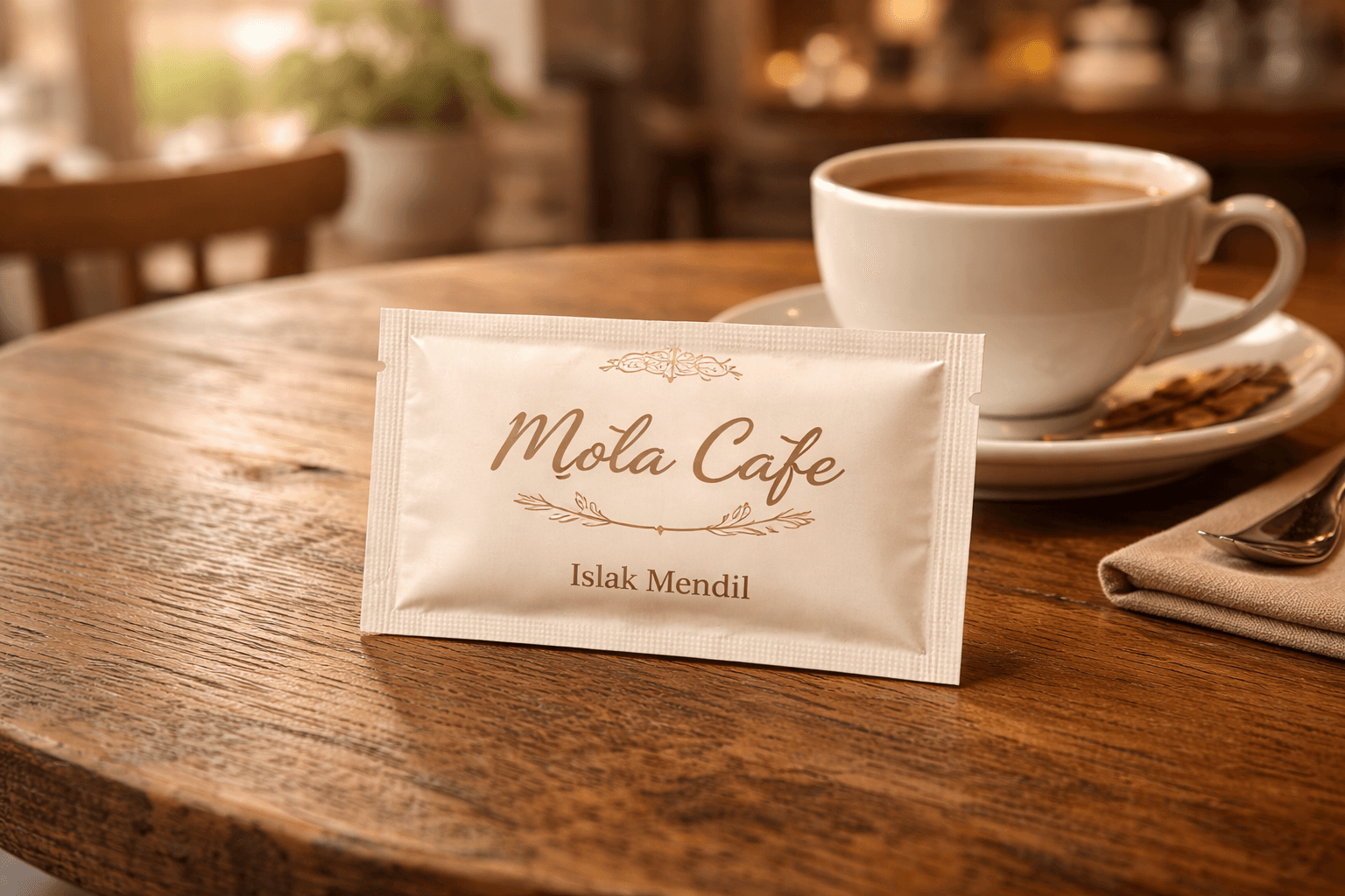 Mola marka baskılı ıslak mendil