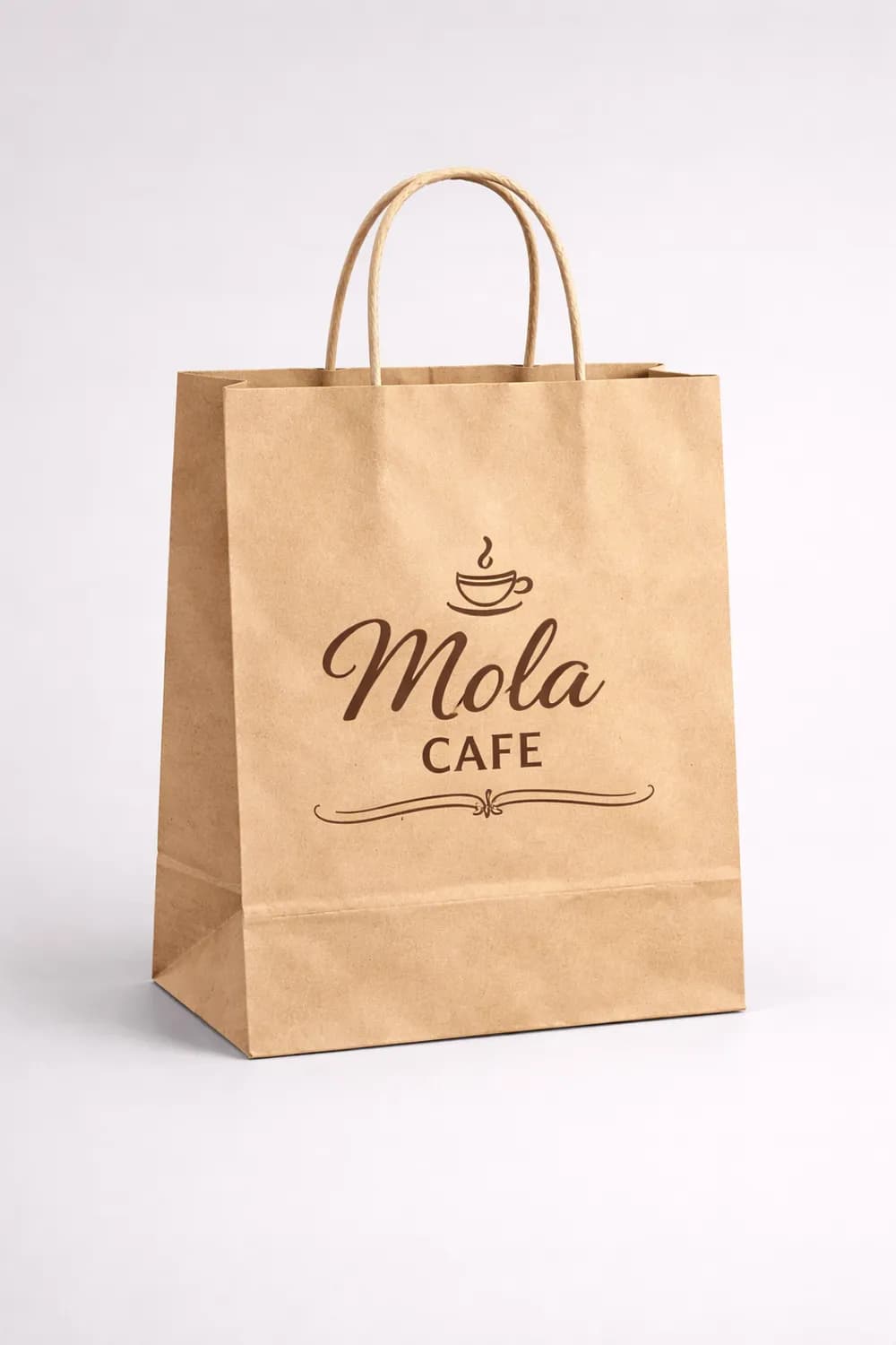 Soft Mendil restoran ve kafeler için logo baskılı kraft paket servis çantası
