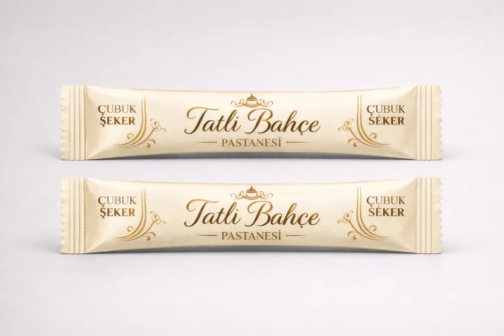Soft Mendil logo baskılı stick şeker ve kare paket şeker üretimi